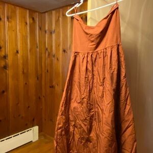 GAP Rust Strapless Dress